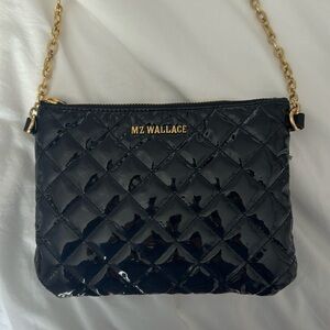 mz wallace patent quilted crossbody bag